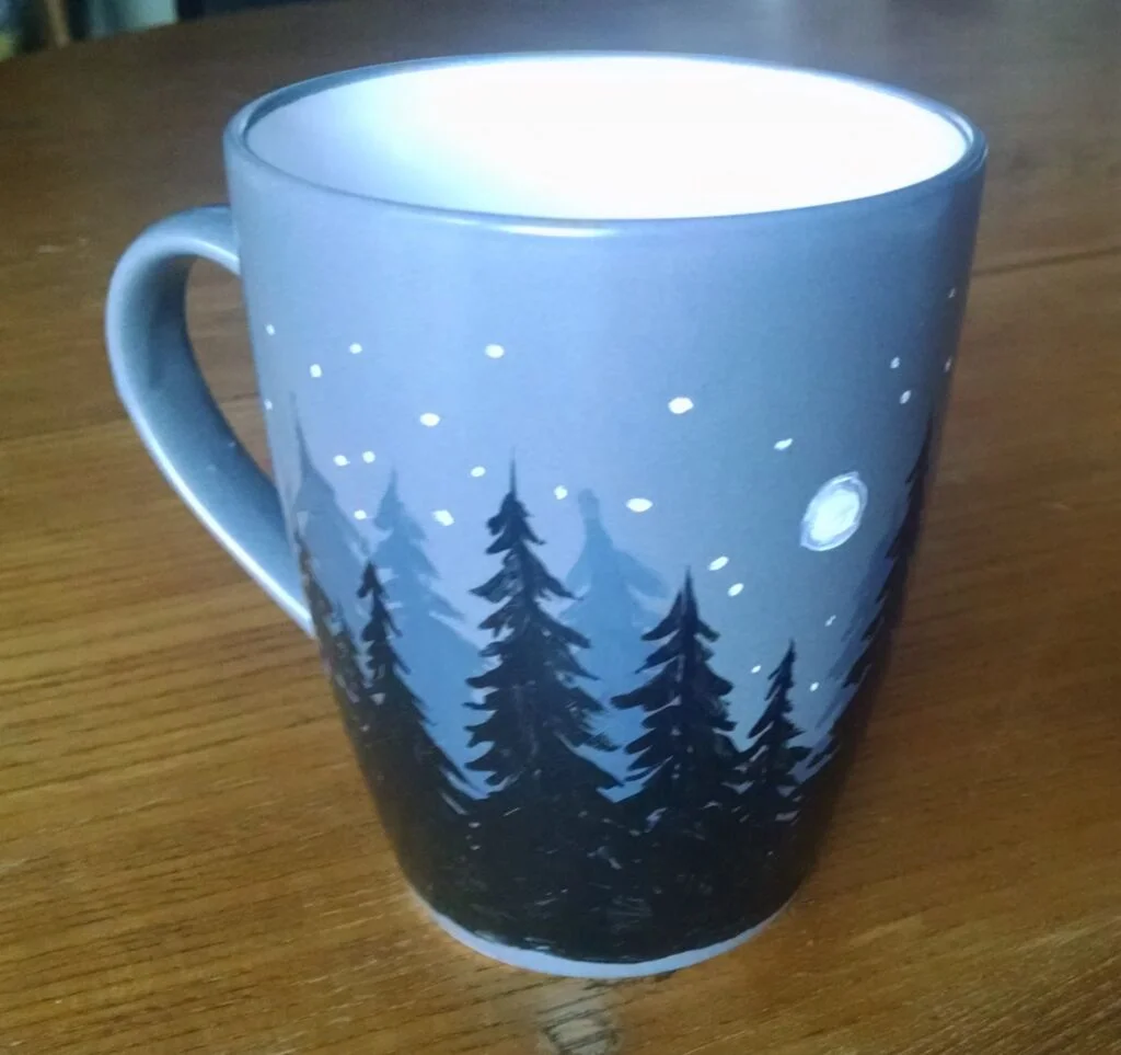 How to paint a mug with acrylic paint pens. How to cure acrylic paint on  ceramic. 