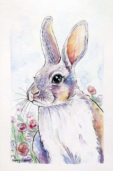 sunset-rabbit-watercolor-ryanne-levin-art2