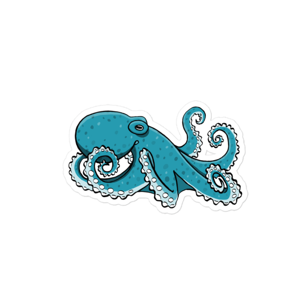 Blue Octopus Sticker