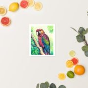 table-spring-summer-mockup-scarlet-macaw-rainforest-jungle-art-print-8x10-Ryanne-Levin-Art