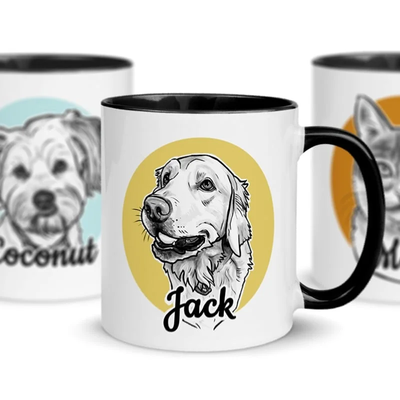 Custom Pet Art Coffee Mugs