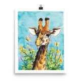 cute-giraffe-spring-acacia-blooms-ryanne-levin-art-print
