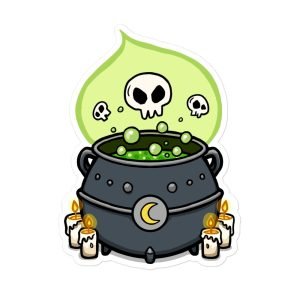 poison potion witch cauldron sticker ryanne levin art