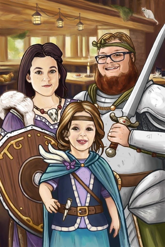 Medieval Fantasy Family Portrait
