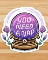 Crystal Ball Nap Vinyl Sticker