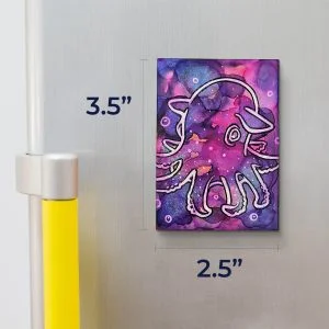 dumbo-octopus- ocean-Magnet-pink-purple-painted-on-fridge-size-ryanne-levin-art