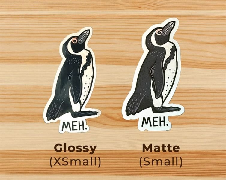 Meh African Penguin Sticker