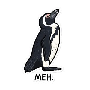 african penguin meh sticker ryanne levin art