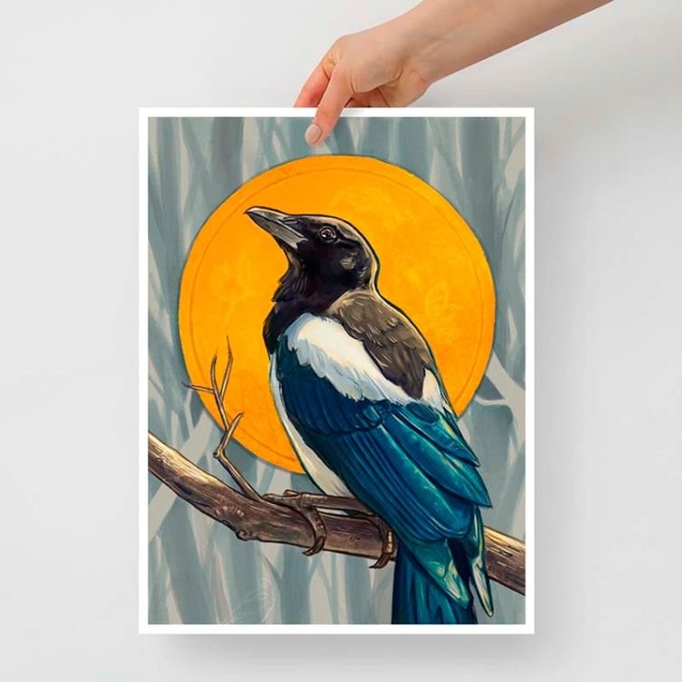 Luck of the Magpie Print