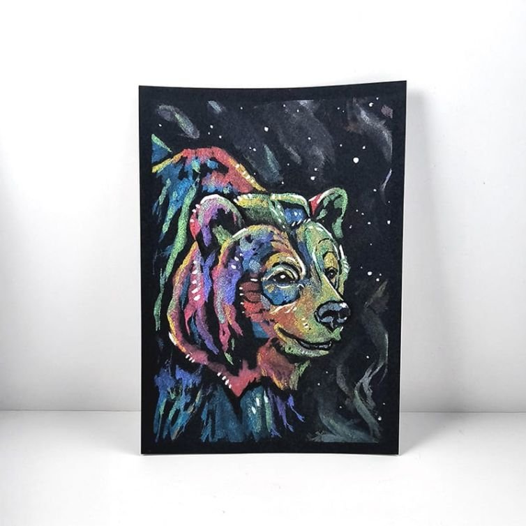 Aurora Borealis Grizzly Bear