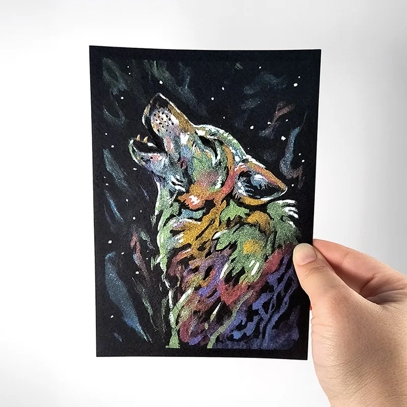 aurora-borealis-wolf-hand_ryanne-levin-art