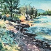 santa-fe-reservoir-williams-az-watercolor-details_ryanne-levin-art