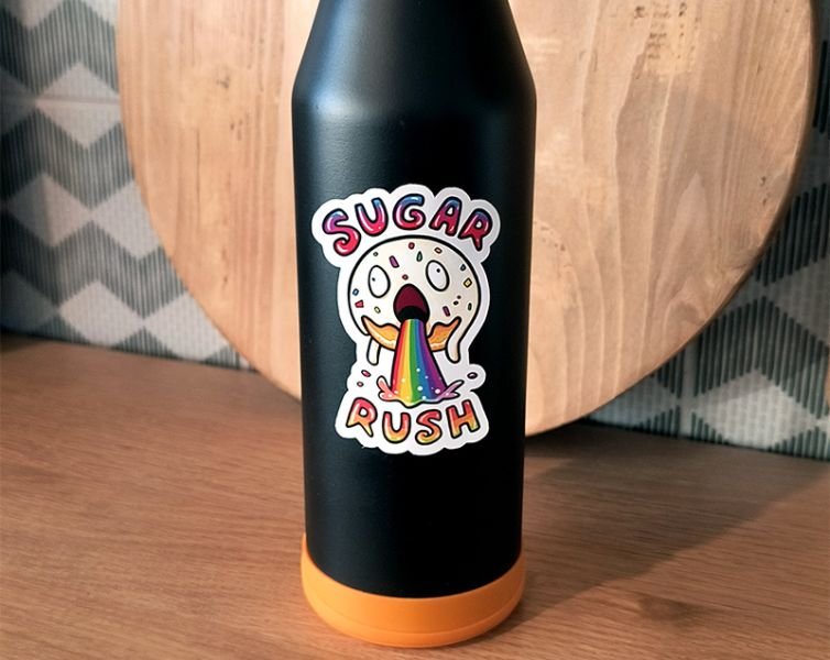 Sugar Rush Rainbow Donut Vinyl Sticker