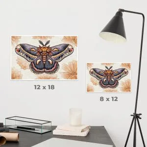 cecropia-moth-calendula-print-preview-sizes_ryanne-levin-art