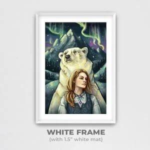 white-bear-king-valemon_white-frame-print_ryanne-levin-art